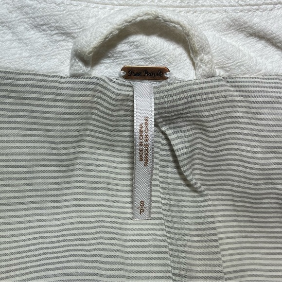 Free People Blazer Womens Size Small White Oversized Slouchy Textured Pockets - Picture 13 of 15